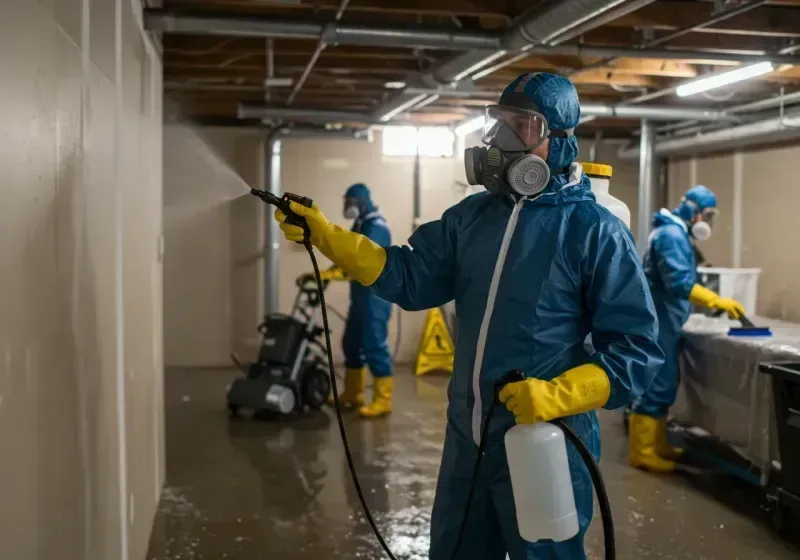 Basement Sanitization and Antimicrobial Treatment process in Port Richmond, NY